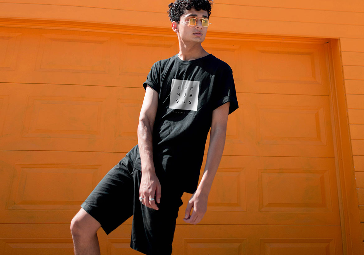 Kid wearing a thenJesus t-shirt